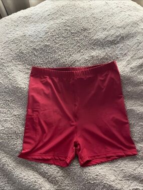 Women’s burgundy red Athletic Shorts with Side Pocket